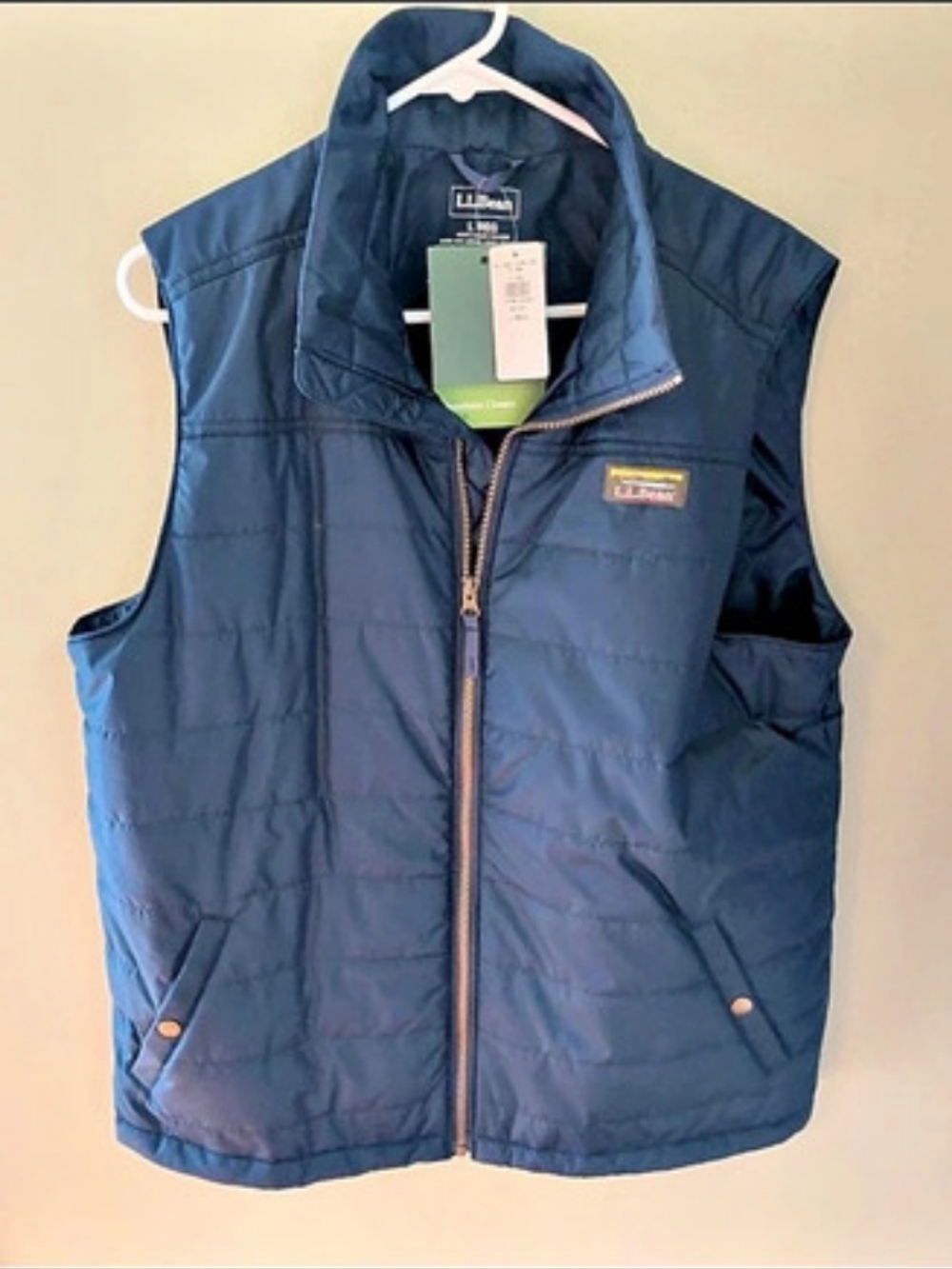 L.L Bean Mountain Classic Puffer Vest Blue Size Large
